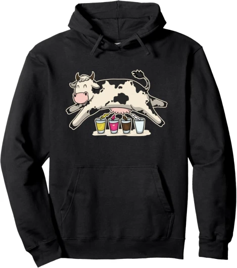 Dessin animé vache au lait aromatisé Sweat à Capuche